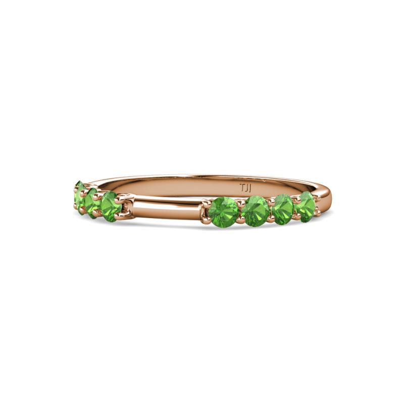Alicia 0.59 ctw Green Garnet Wedding Band 