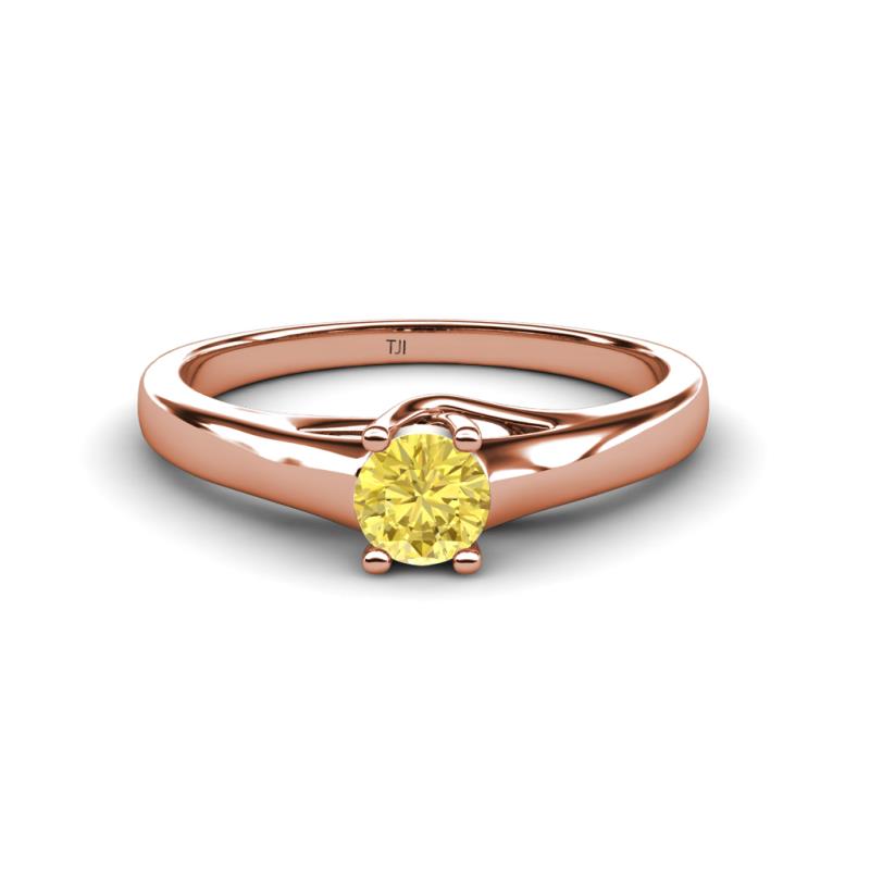 Nixie 0.53 ct Yellow Sapphire Round (5.00 mm) Solitaire Engagement Ring  