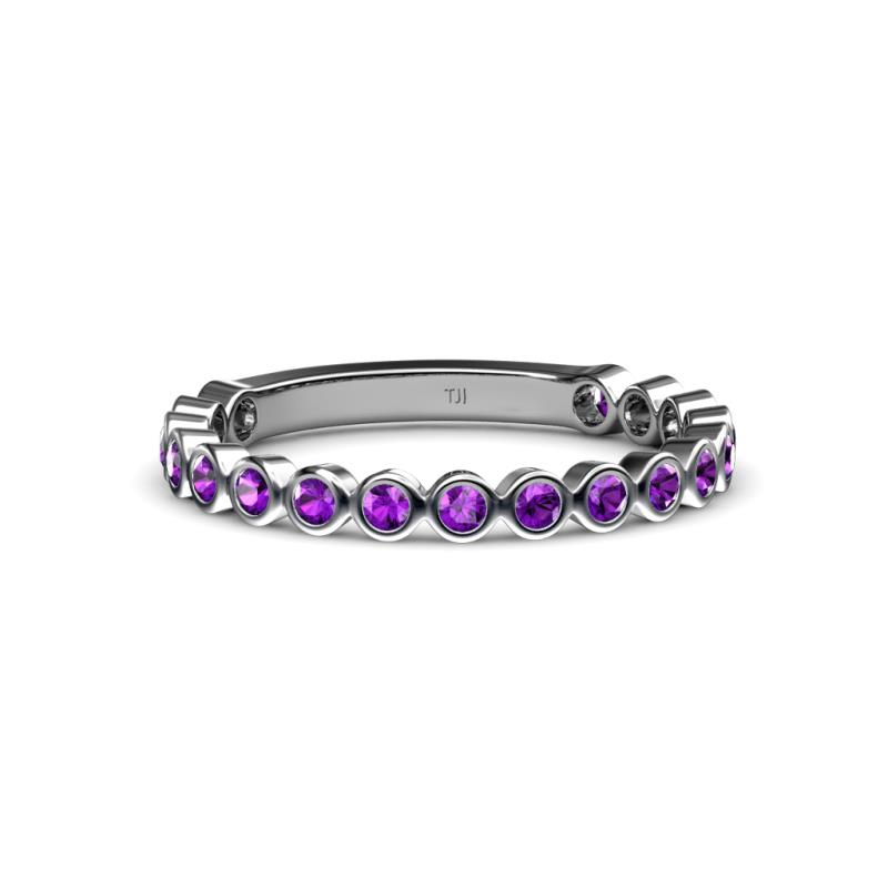 Ashlyn 1.80 mm Amethyst 3/4 Eternity Band 