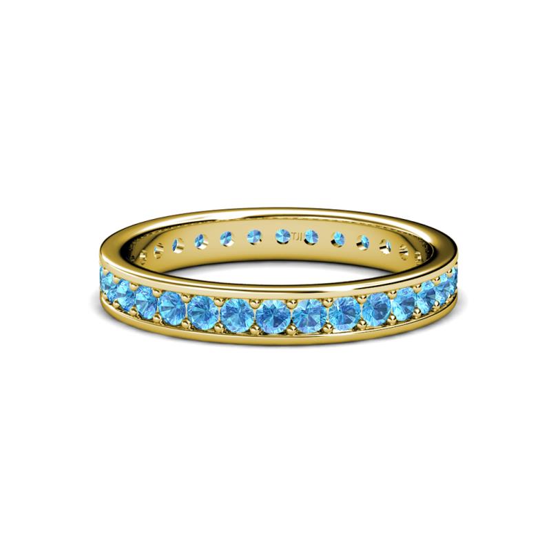 Livia 2.00 mm Blue Topaz Eternity Band 