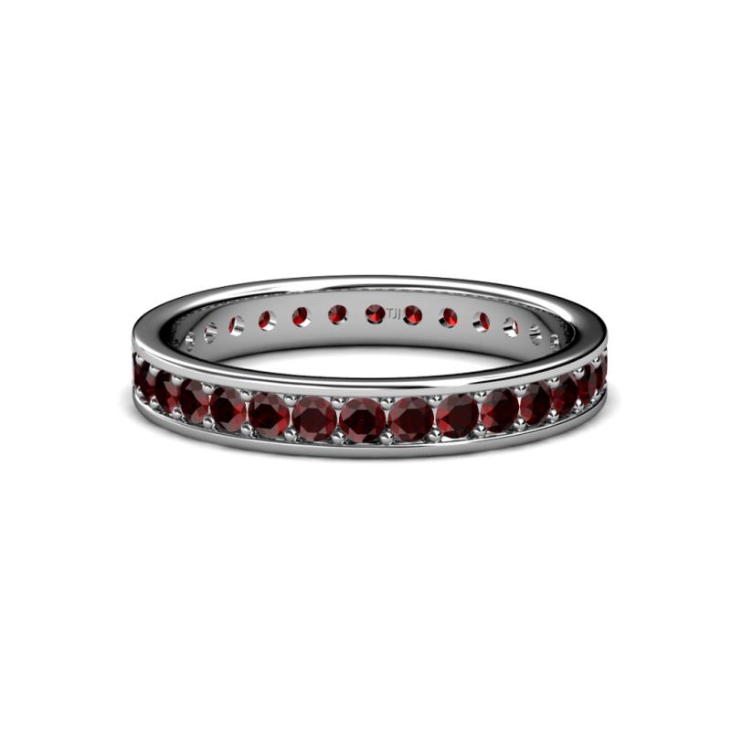 Livia 2.00 mm Red Garnet Eternity Band 