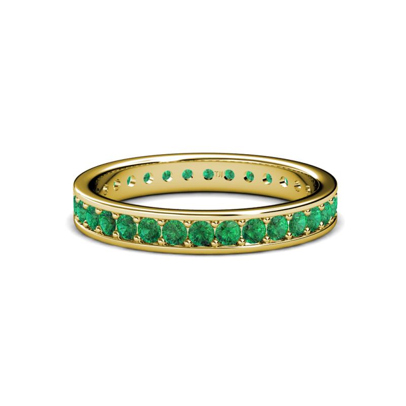 Livia 2.00 mm Emerald Eternity Band 