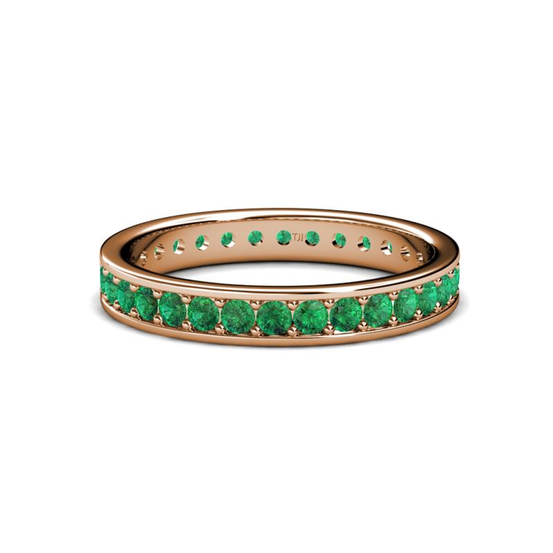 Livia 2.00 mm Emerald Eternity Band 