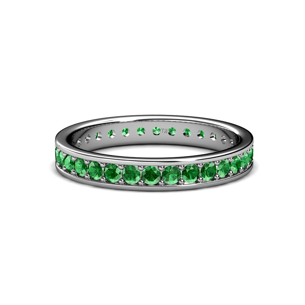 Livia 2.00 mm Green Garnet Eternity Band 