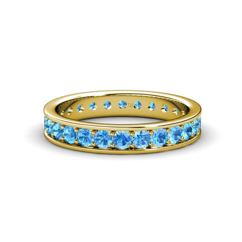 Livia 2.40 mm Blue Topaz Eternity Band 