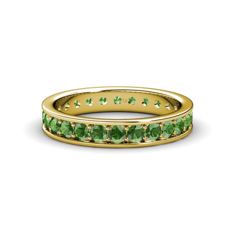 Livia 2.40 mm Green Garnet Eternity Band 