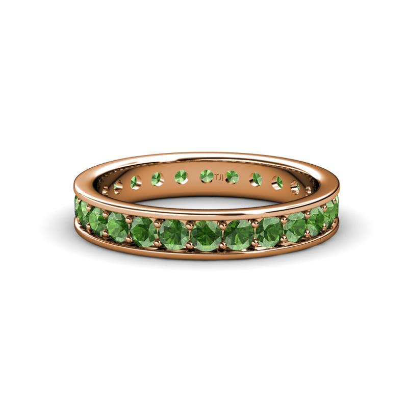 Livia 2.40 mm Green Garnet Eternity Band 