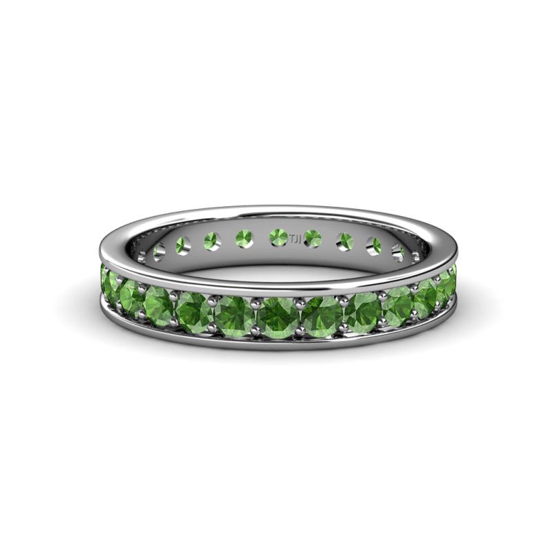 Livia 2.40 mm Green Garnet Eternity Band 