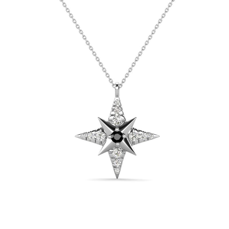 Astra Black Diamond With Lab Grown Diamonds Pole Star Pendant 
