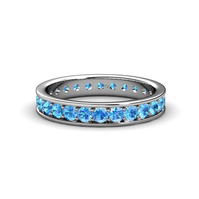 Livia 2.70 mm Blue Topaz Eternity Band 