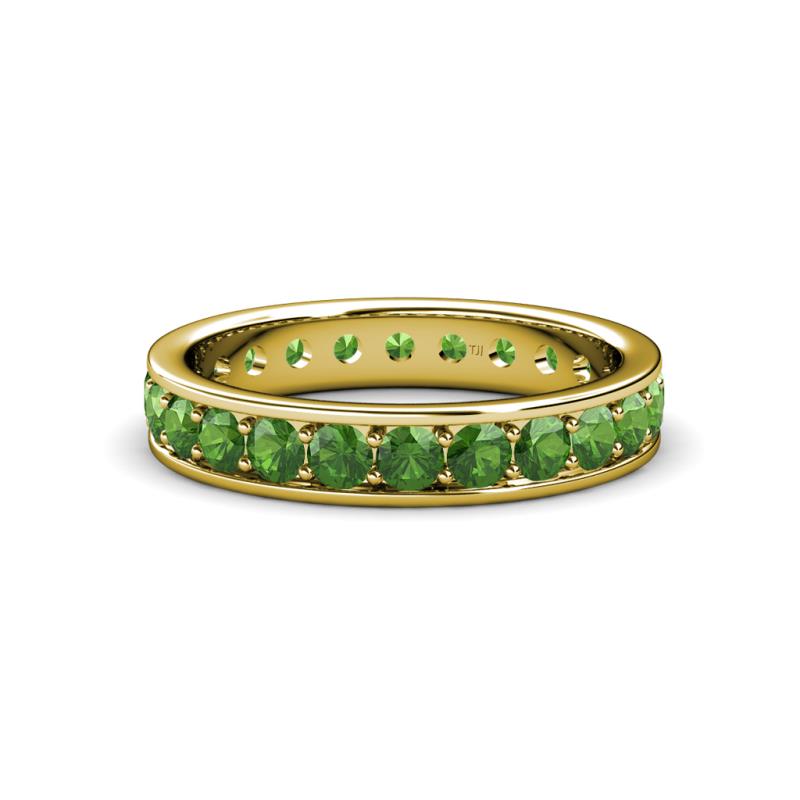 Livia 3.00 mm Green Garnet Eternity Band 