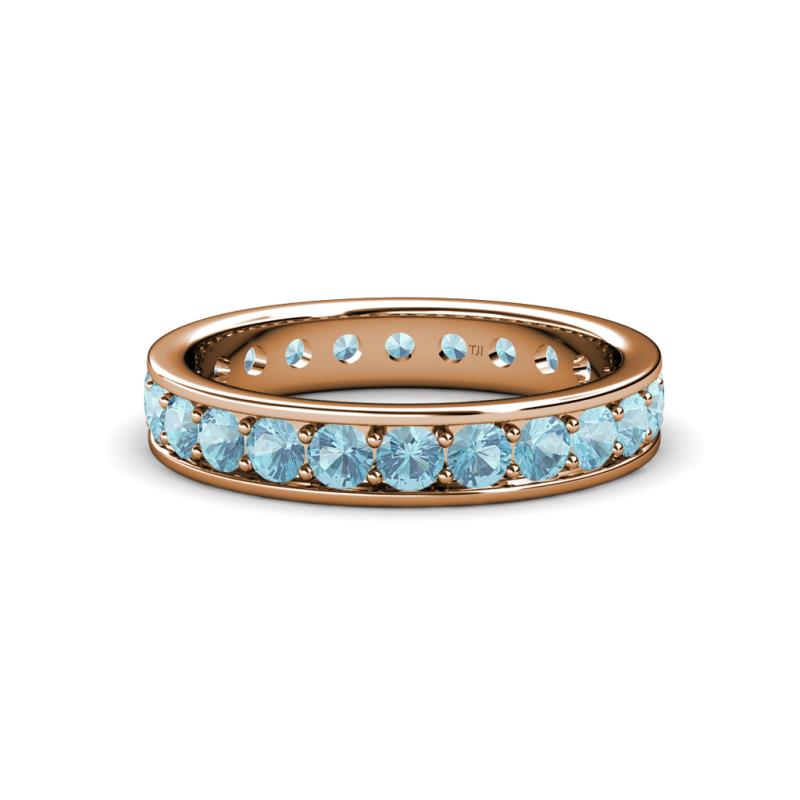 Livia 3.00 mm Aquamarine Eternity Band 