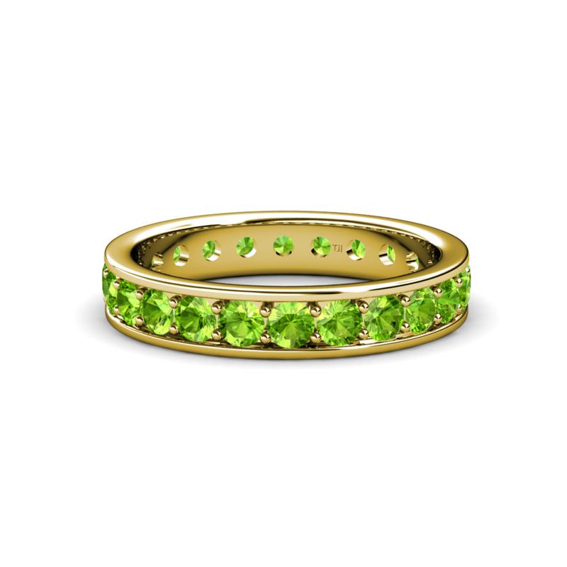 Livia 3.00 mm Peridot Eternity Band 