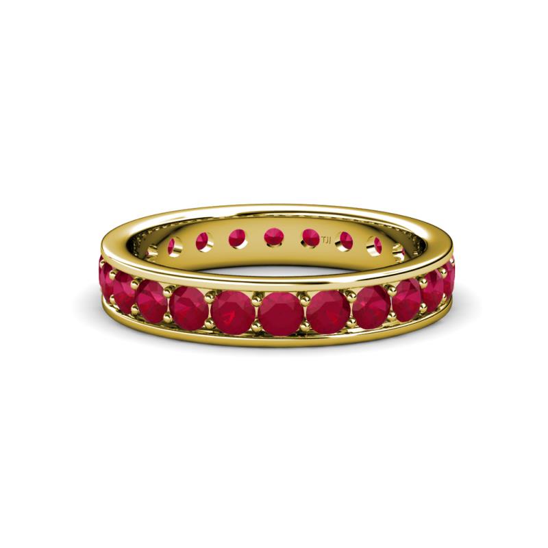 Livia 3.00 mm Ruby Eternity Band 