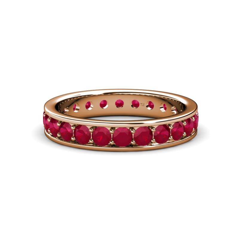Livia 3.00 mm Ruby Eternity Band 