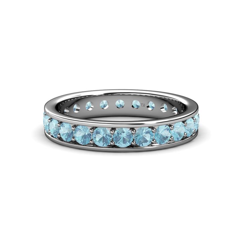 Livia 3.00 mm Aquamarine Eternity Band 