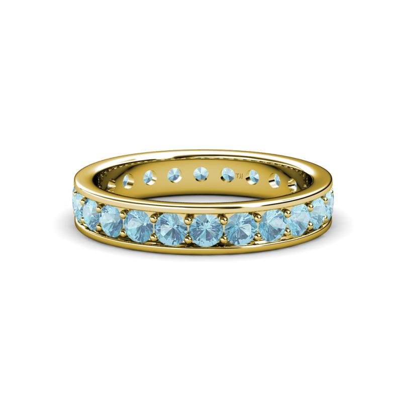 Livia 3.00 mm Aquamarine Eternity Band 