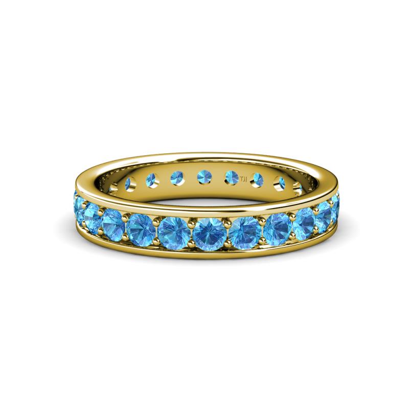 Livia 3.00 mm Blue Topaz Eternity Band 