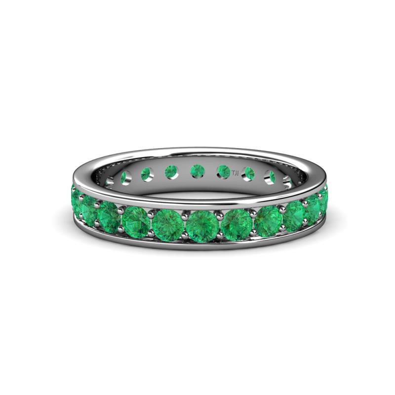 Livia 3.00 mm Emerald Eternity Band 