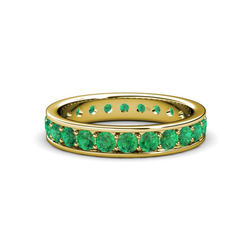 Livia 3.00 mm Emerald Eternity Band 