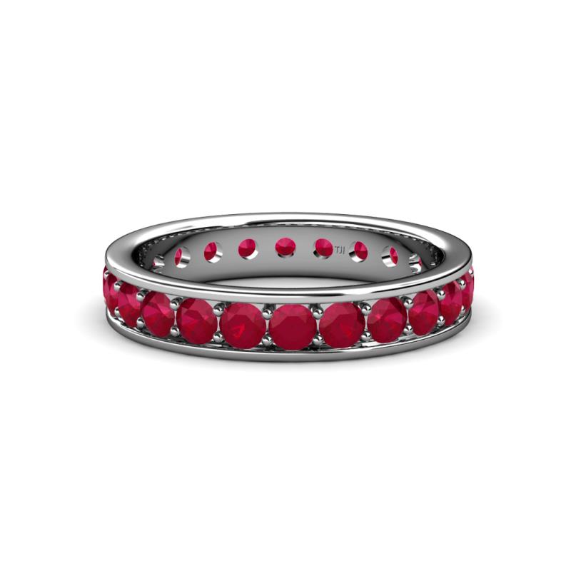 Livia 3.00 mm Ruby Eternity Band 