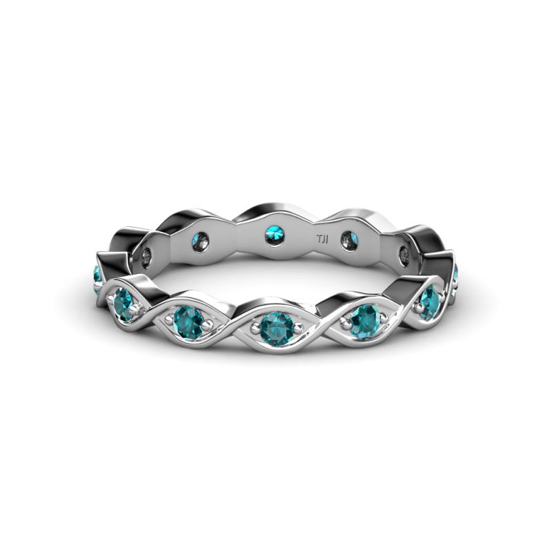 Breanna 2.20 mm London Blue Topaz Eternity Band 