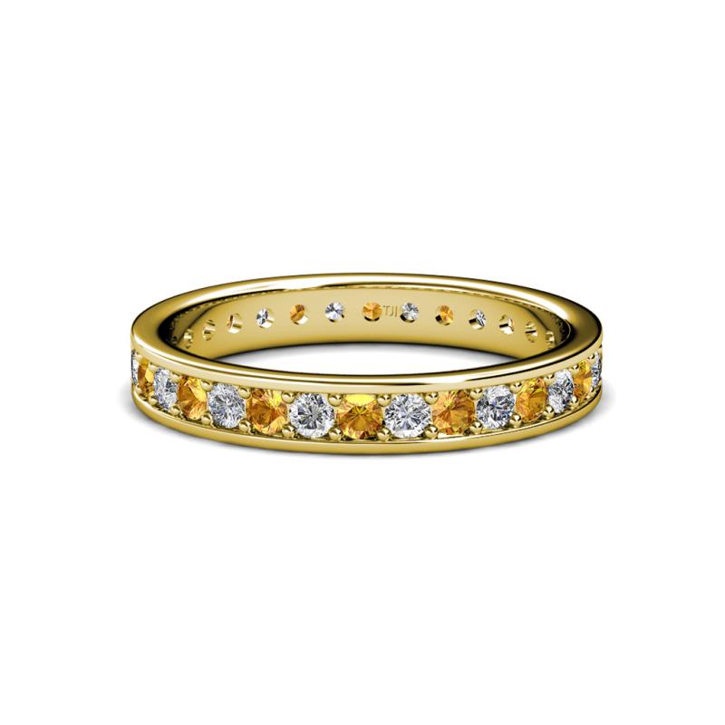Livia 2.00 mm Citrine and Diamond Eternity Band 