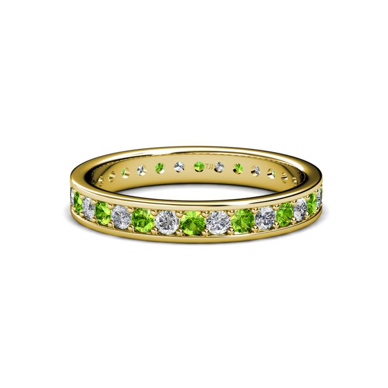 Livia 2.00 mm Peridot and Diamond Eternity Band 