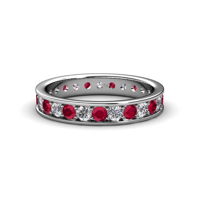 Livia 2.40 mm Ruby and Diamond Eternity Band 