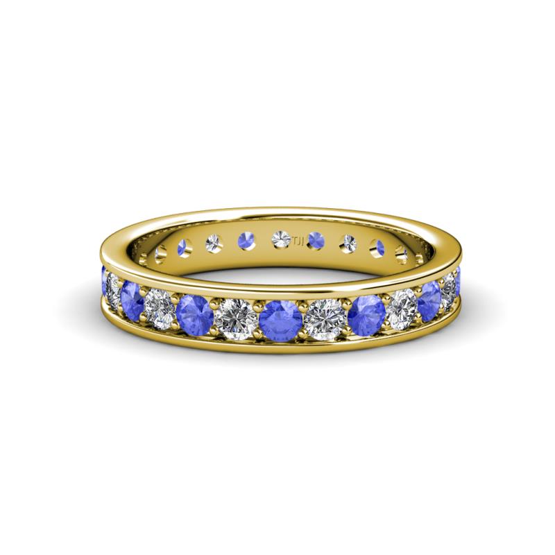 Livia 2.40 mm Tanzanite and Diamond Eternity Band 