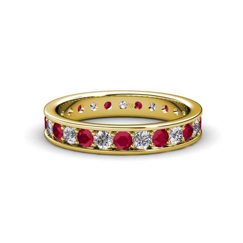 Livia 2.40 mm Ruby and Diamond Eternity Band 