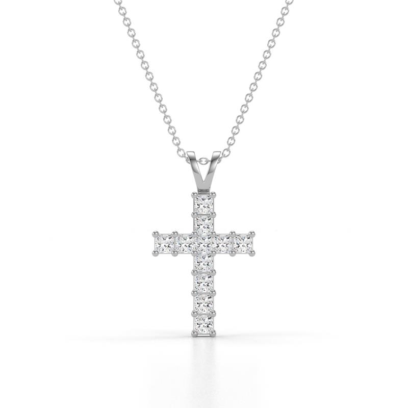 Ethel Diamond Cross Pendant 