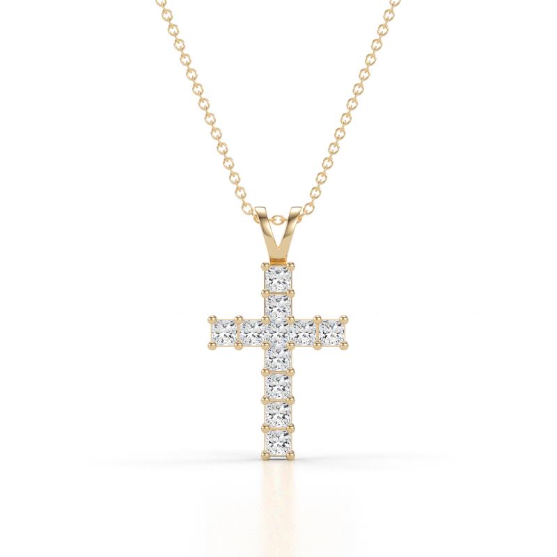 Ethel Diamond Cross Pendant 