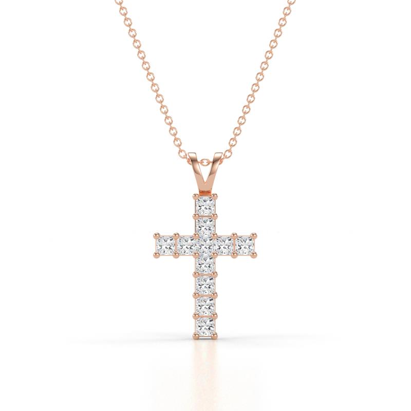 Ethel Diamond Cross Pendant 