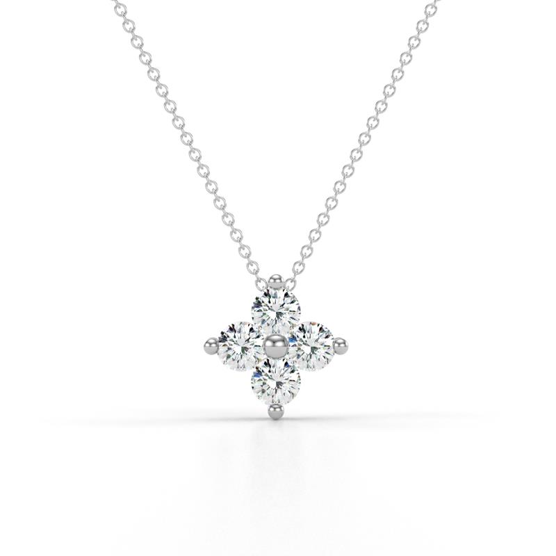 Anthea Diamond Floral Pendant 