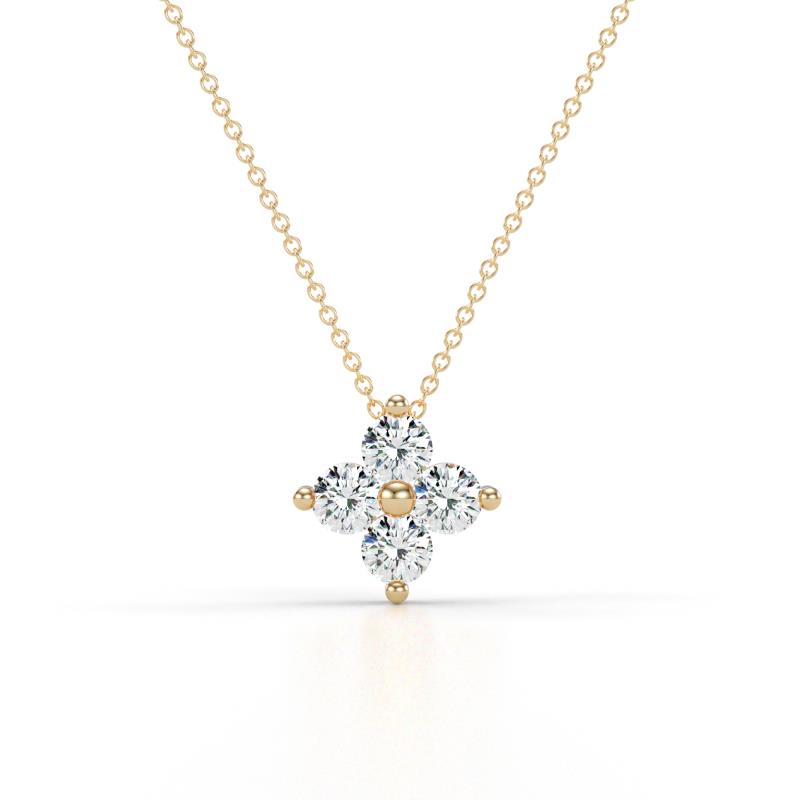 Anthea Diamond Floral Pendant 