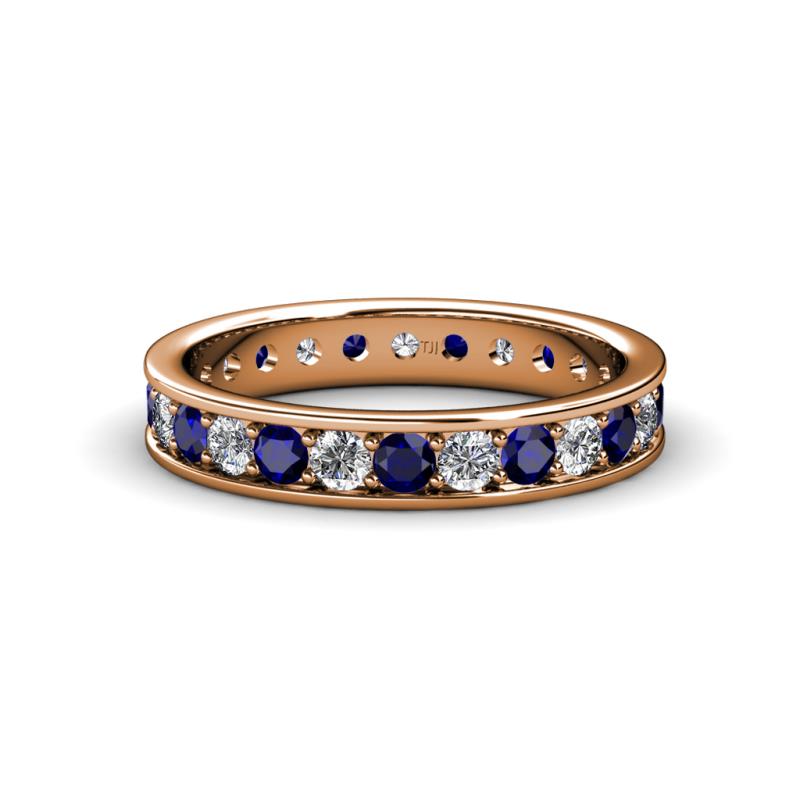 Livia 2.70 mm Blue Sapphire and Diamond Eternity Band 