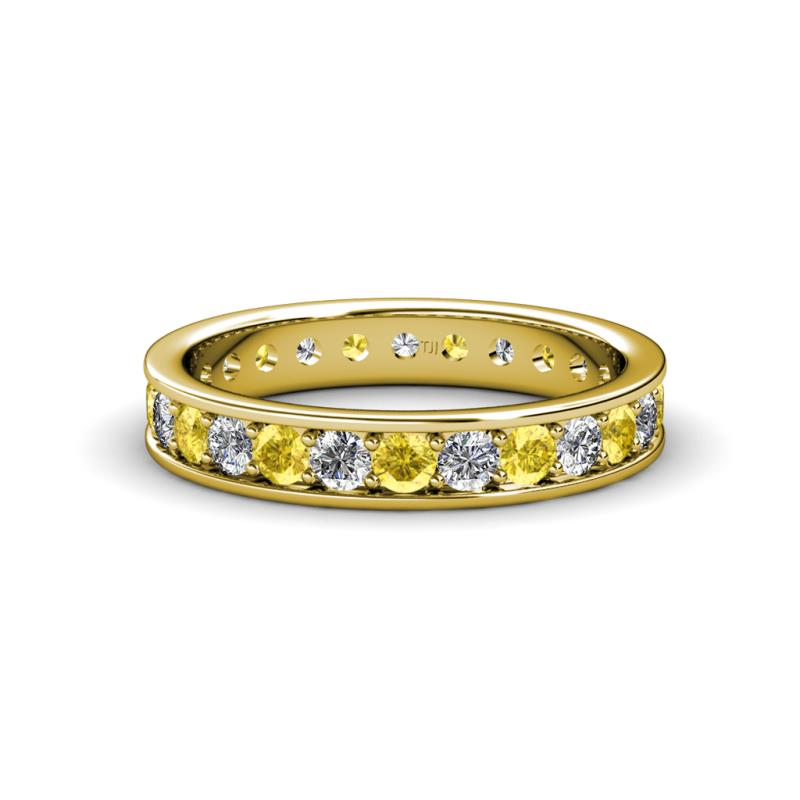 Livia 2.70 mm Yellow Sapphire and Diamond Eternity Band 