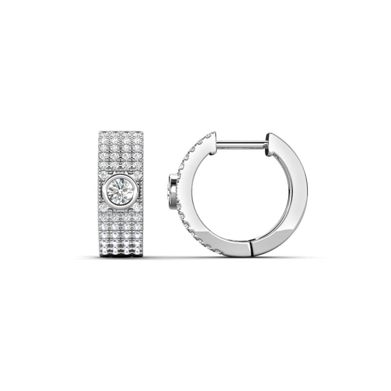 Niara 0.68 ctw Lab Grown Diamonds Pave set Women Huggie Earrings 