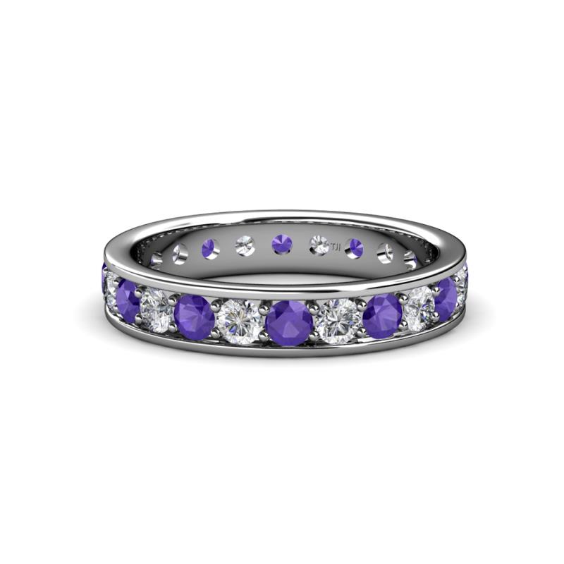 Livia 3.00 mm Iolite and Diamond Eternity Band 