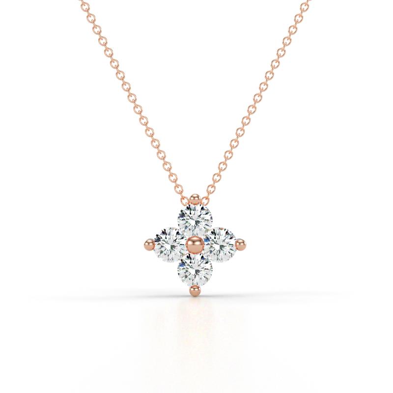 Anthea Diamond Floral Pendant 