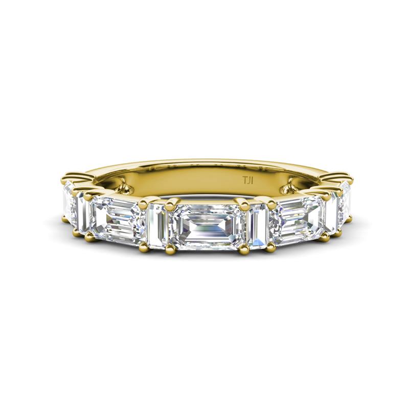 Elois 1.80 ctw Emerald and Baguette shape Lab Grown Diamond Wedding Band 