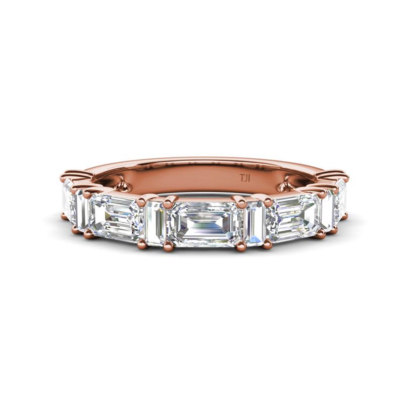 Elois 1.80 ctw Emerald and Baguette shape Lab Grown Diamond Wedding Band 