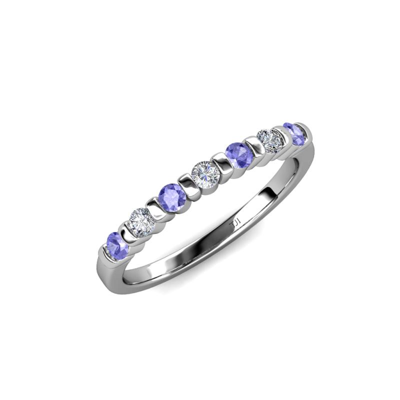 Macie Tanzanite and Diamond Wedding Band 