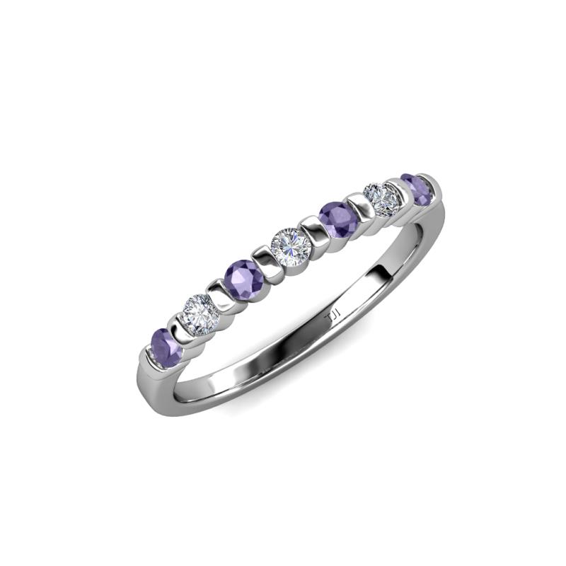 Macie Iolite and Diamond Wedding Band 