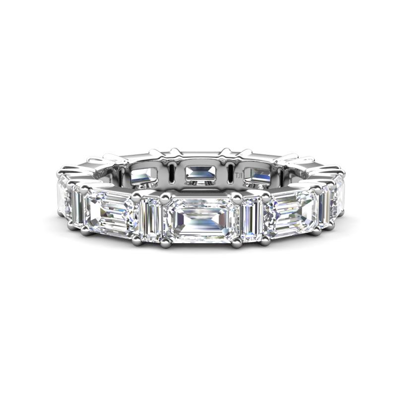 Eriss 3.50 ctw Emerald and Baguette Shape Natural Diamond Women Eternity Band 