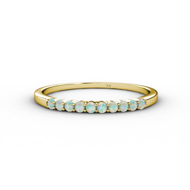 Clara 2.00 mm Opal 10 Stone Wedding Band 