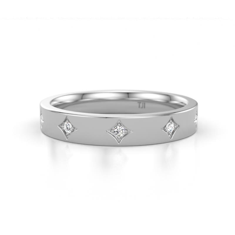 Lyra Lab Grown Diamond Lotus Inspired Women Eternity Band 