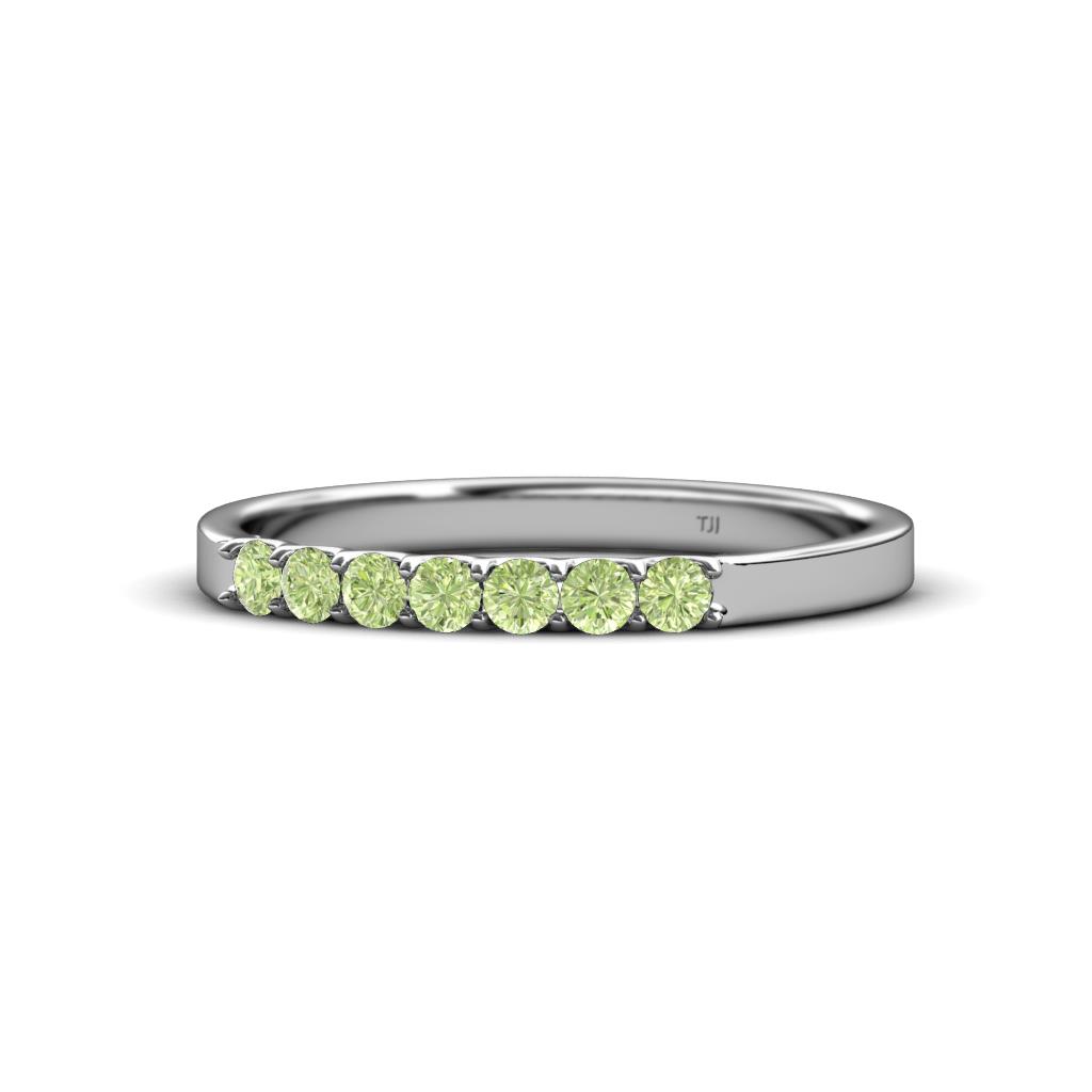Fiala 2.00 mm Peridot 7 Stone Wedding Band 
