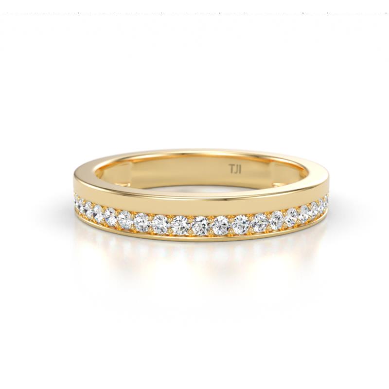 Afiya 0.32 ctw Natural Diamond Women Stackable Wedding Band 